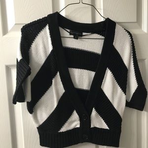 Black & White Shrug Sweater
